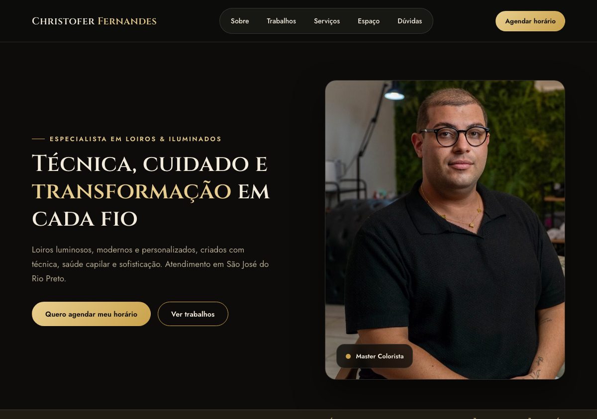 Página do Christofer Fernandes