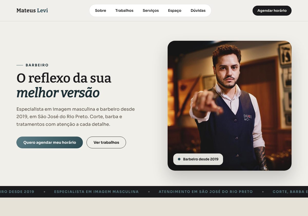 Página do Mateus Levi
